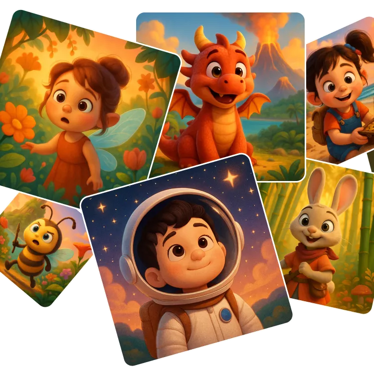 Child protagonist inside a personalized Telmi adventure